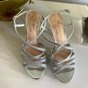touch of nina diamond studded heels